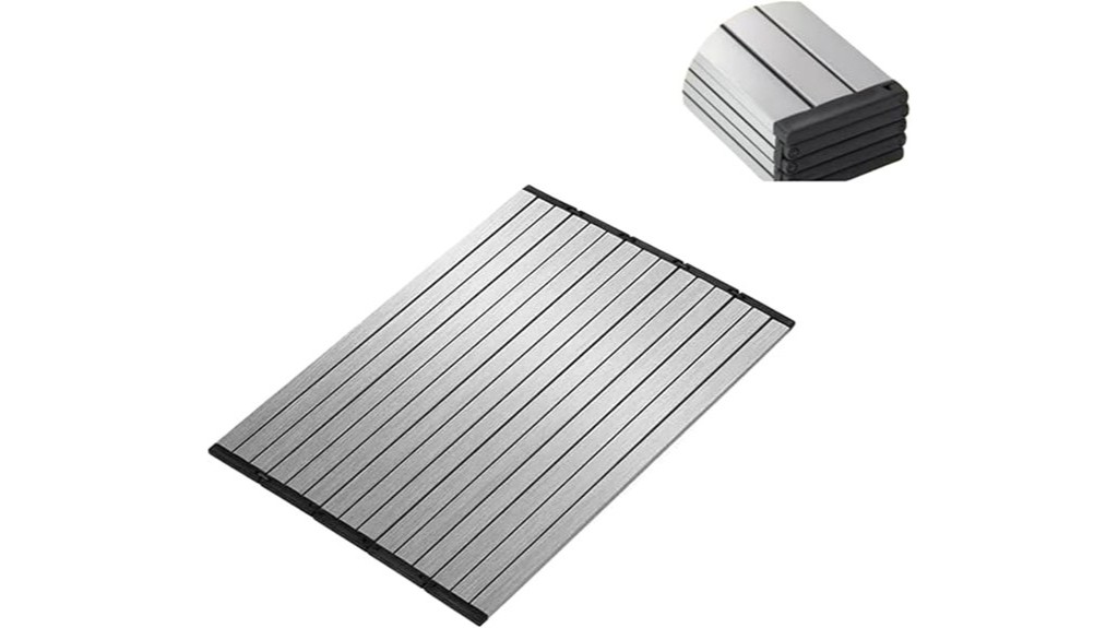 portable folding stainless steel cutting board