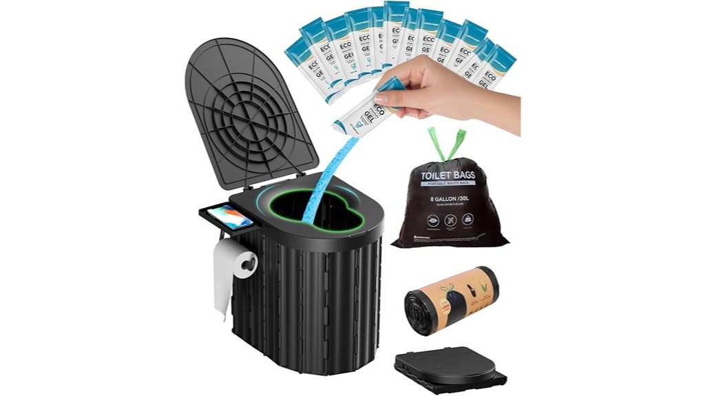 portable leak proof urine gel toilet