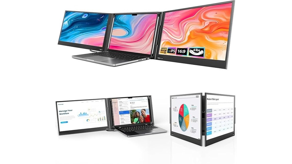 portable multi screen laptop accessory