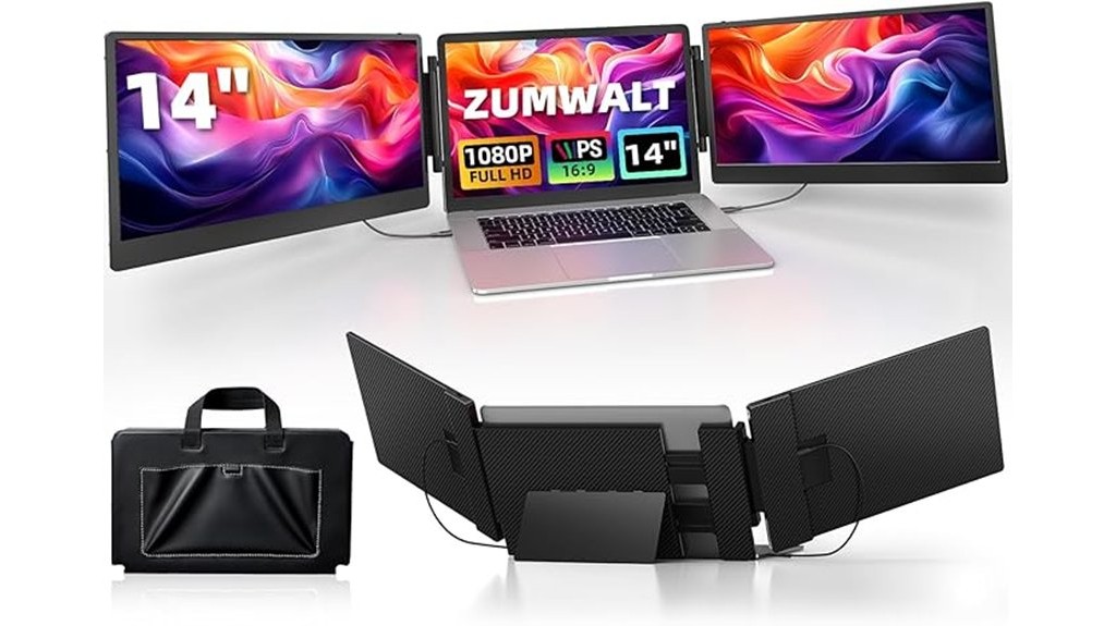 portable multi screen laptop extension