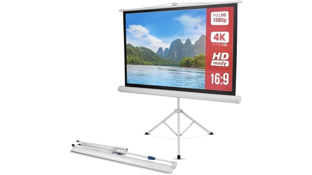 portable projector screen with tripod