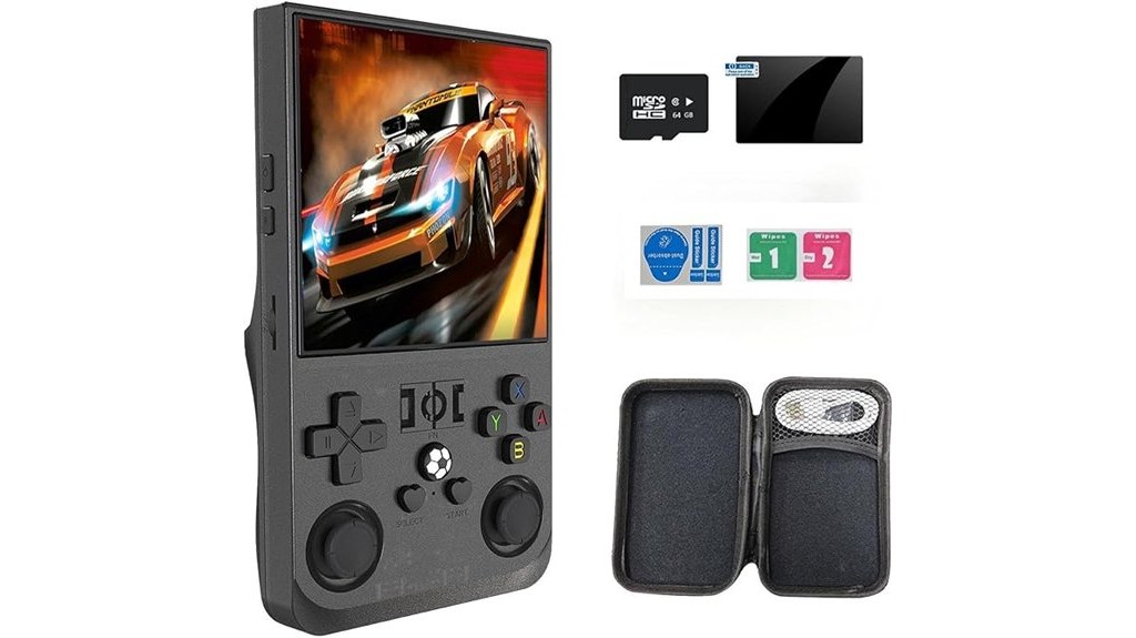 portable retro gaming console 64gb storage