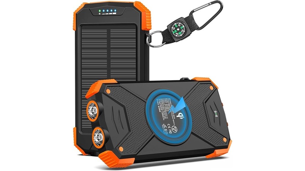 portable solar powered charging device