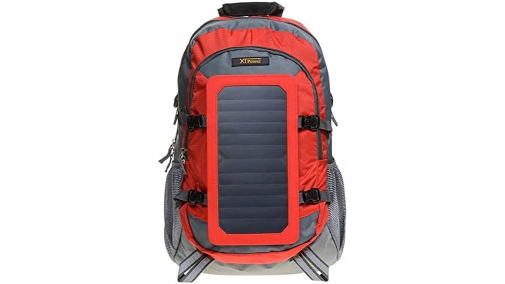 portable solar powered hiking backpack