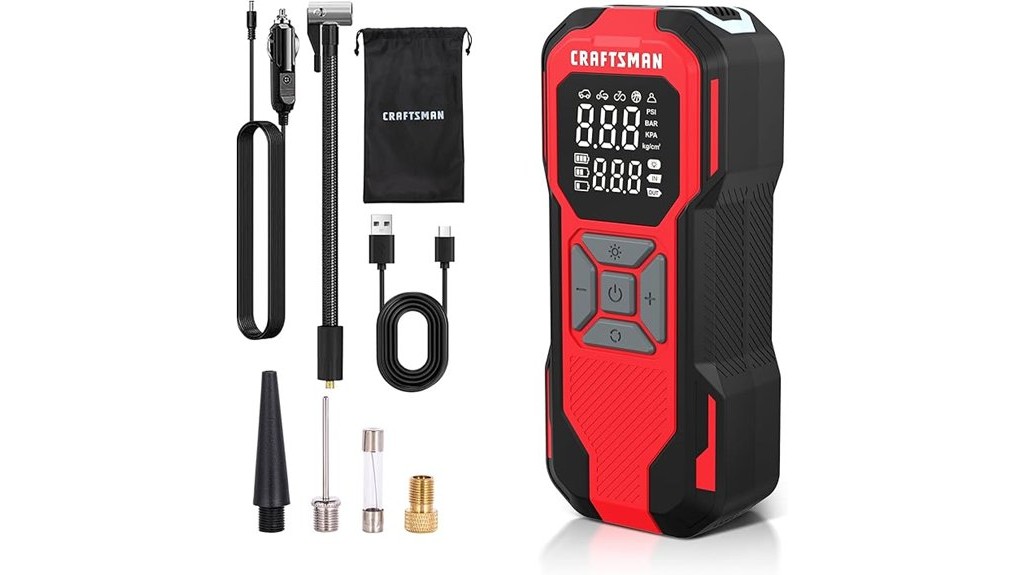 portable tire inflating air compressor