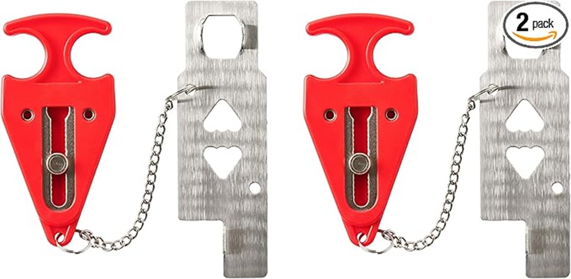 portable travel door lock duo