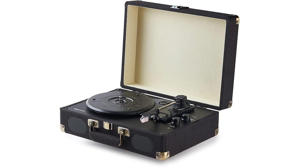 portable vinyl turntable suitcase player