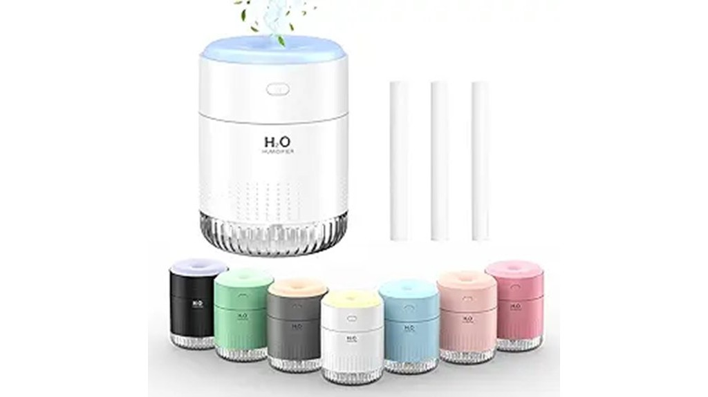 portable white humidifier 500ml capacity