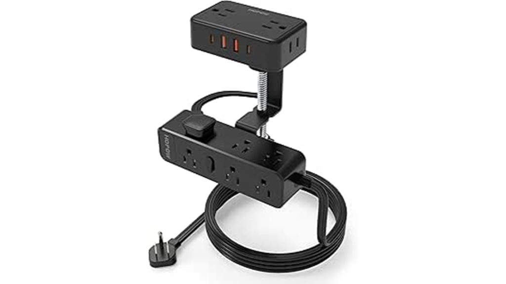 power outlet desk clamp