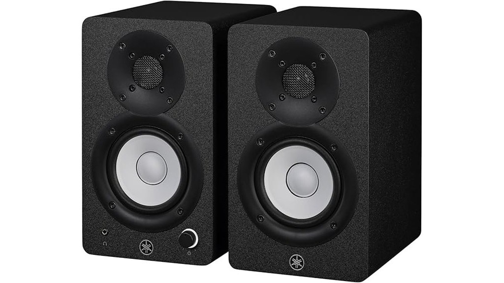 powered studio monitor pair