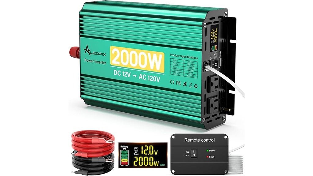 powerful 2000 watt vehicle power inverter
