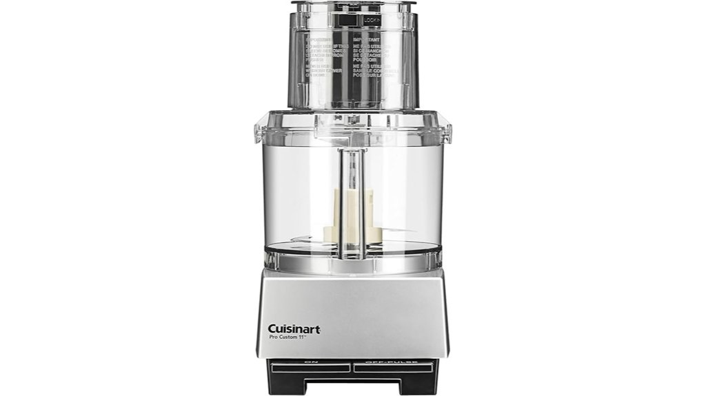 powerful brushed chrome food processor
