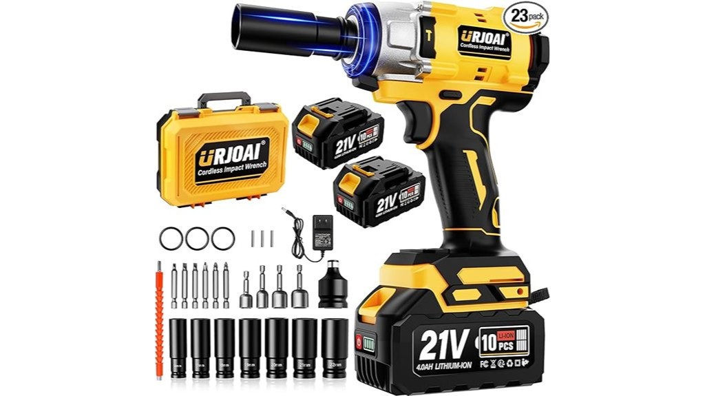 powerful cordless impact wrench with accessories
