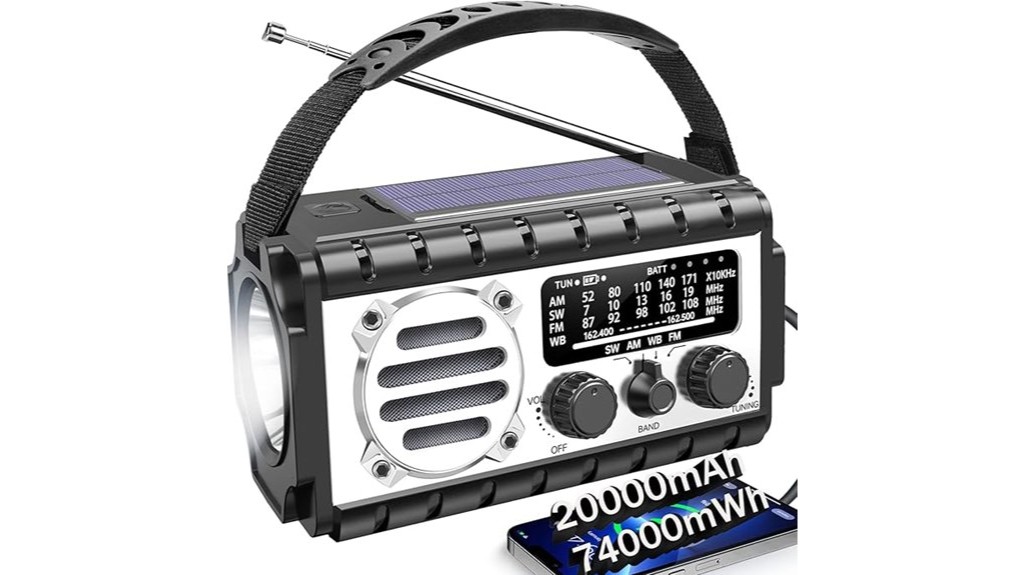 powerful emergency weather radio backup