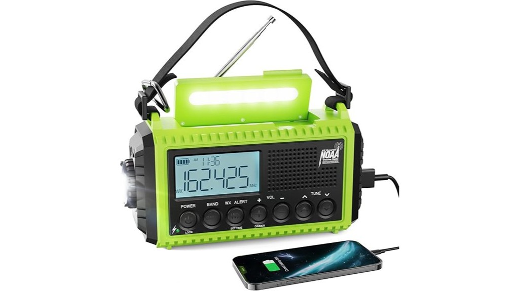 powerful emergency weather radio battery