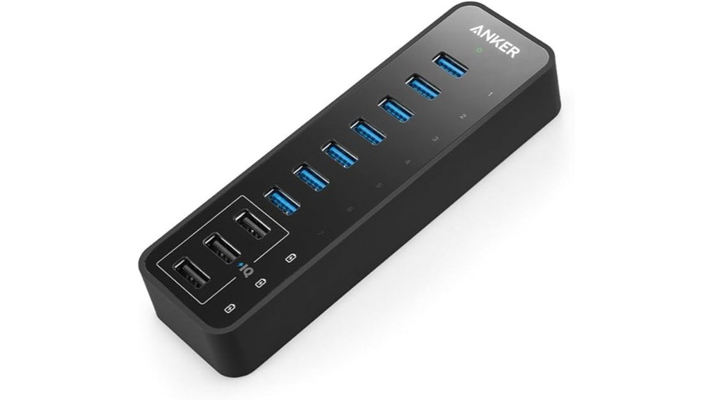 powerful multi port usb charging hub