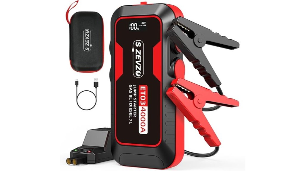 powerful portable car jump starter