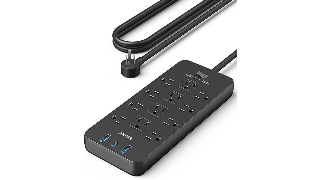powerful surge protected power strip