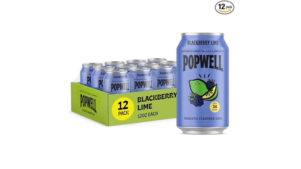 prebiotic blackberry lime soda cans