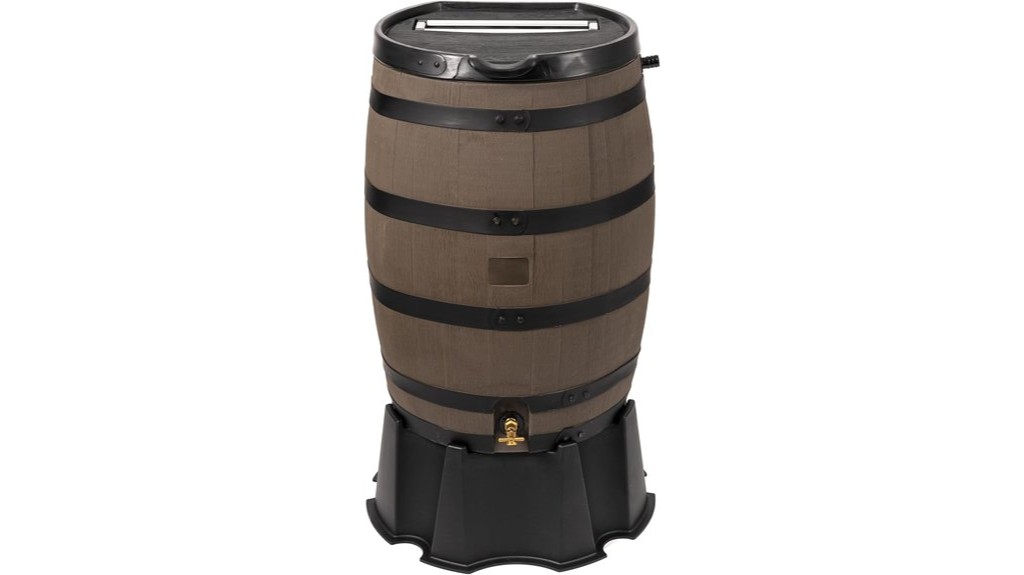 premium rain barrel with stand
