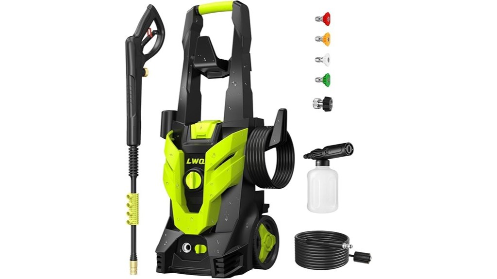 pressure washer with versatile nozzles