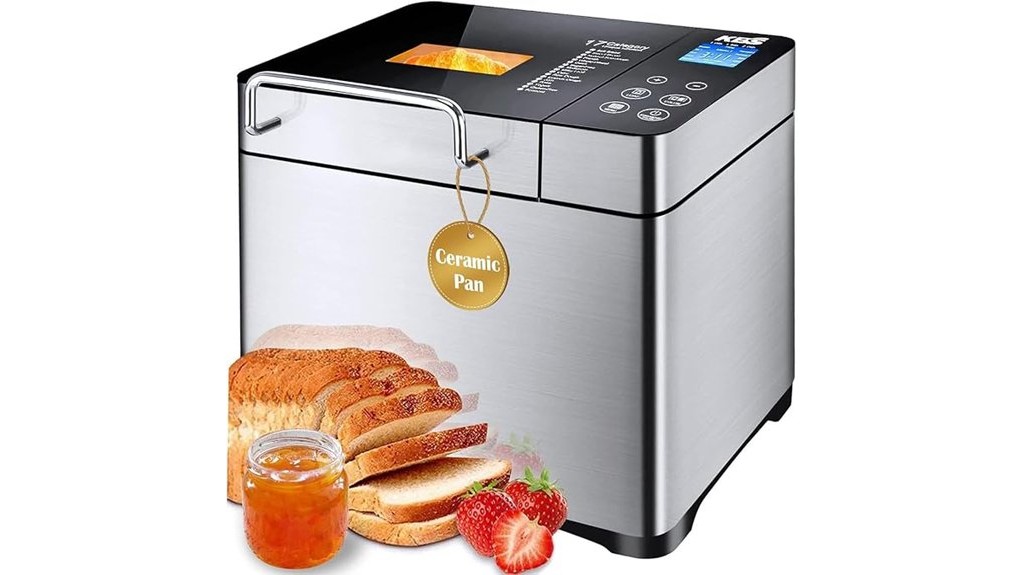 programmable stainless steel 2 pound bread machine