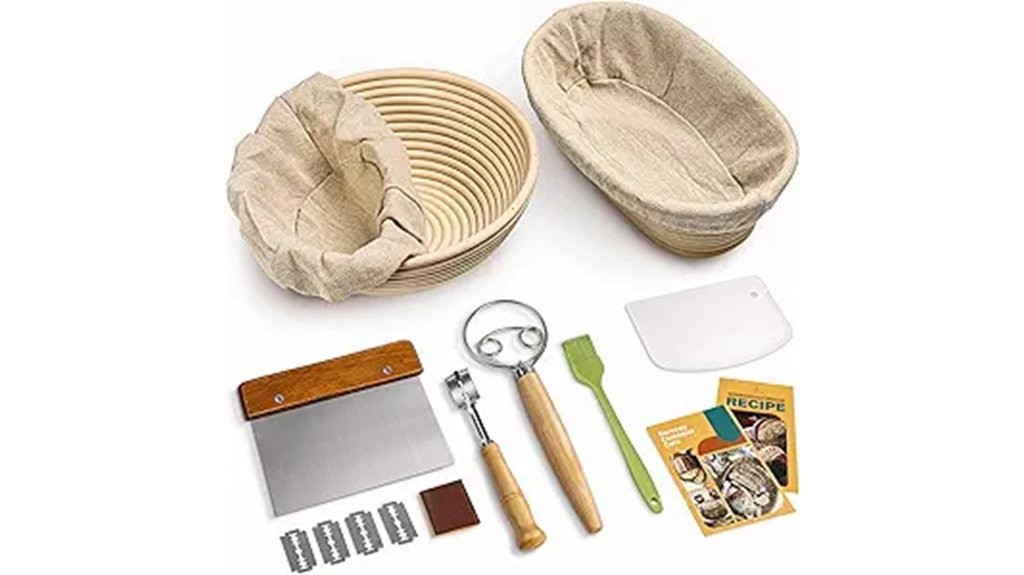 proofing bread banneton basket set