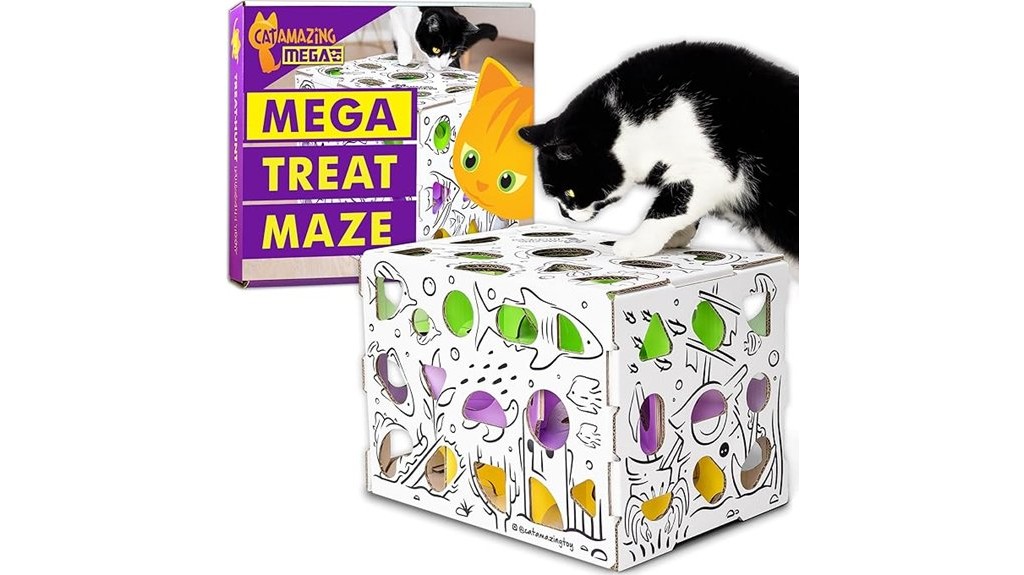 puzzle box for feline snacks
