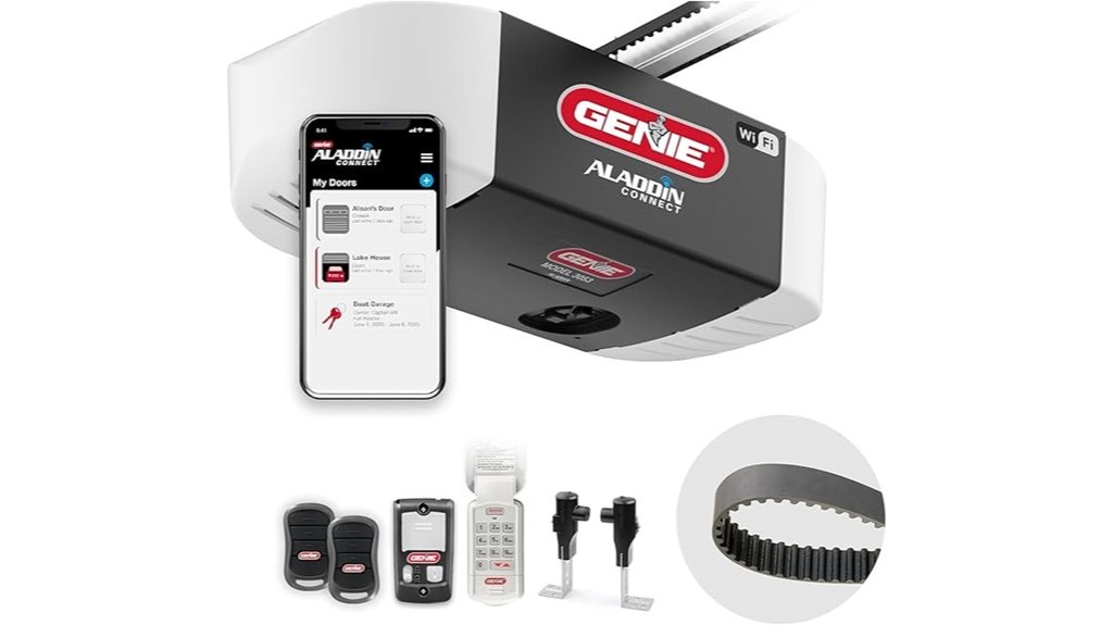 quiet connected smart garage door opener