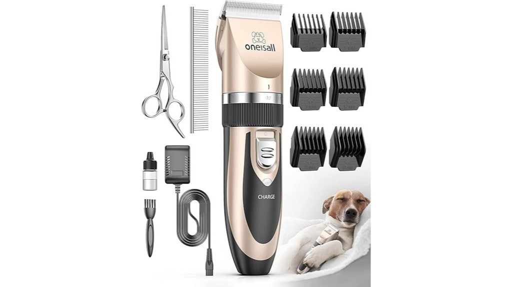 rechargeable dog grooming clipper kit