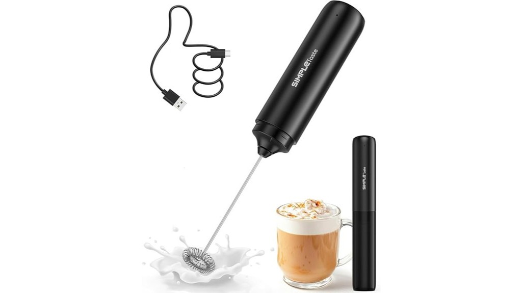 rechargeable milk frother wand