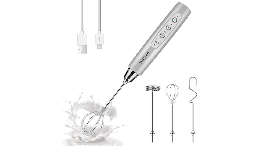 rechargeable milk frothing convenience