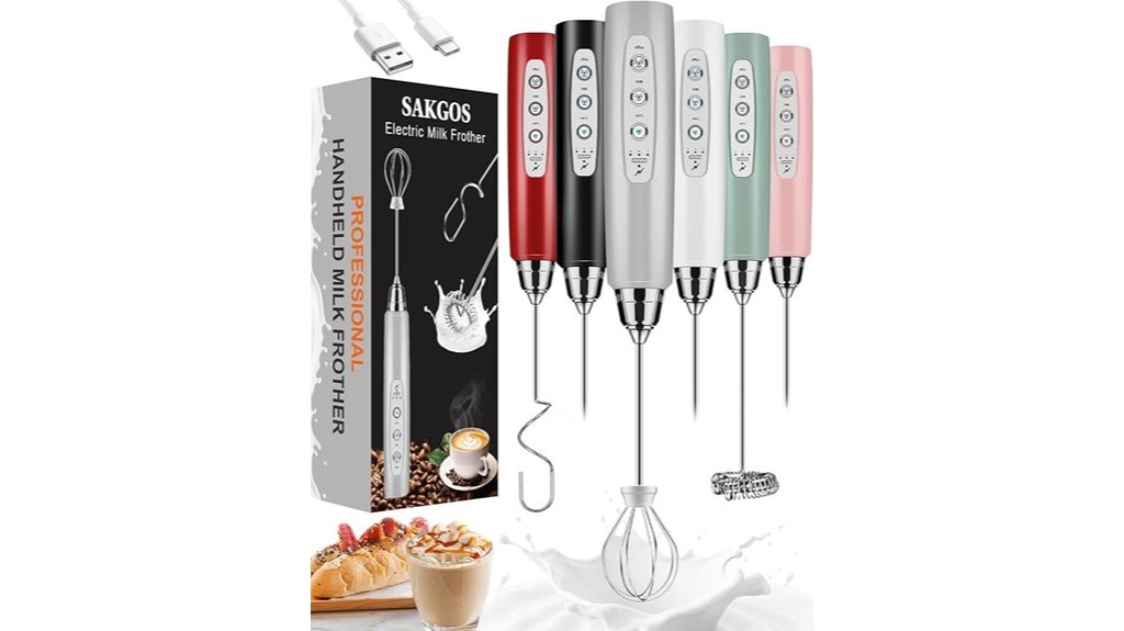 rechargeable milk frothing handheld whisk