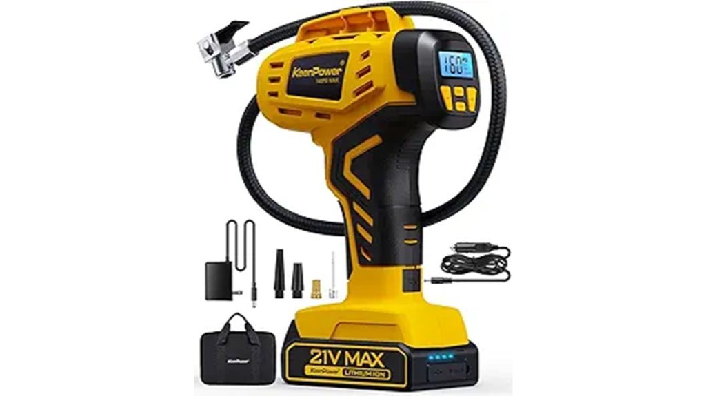 rechargeable portable tire inflator compressor