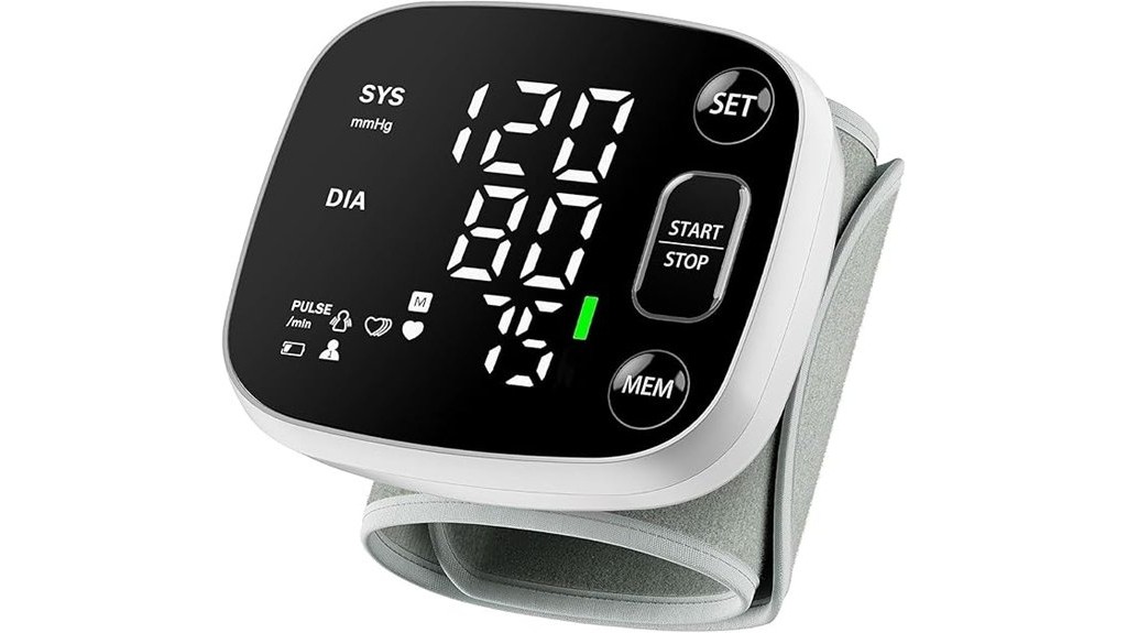 rechargeable wrist blood pressure monitor