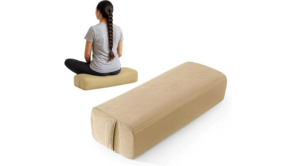 rectangular cotton meditation yoga cushion