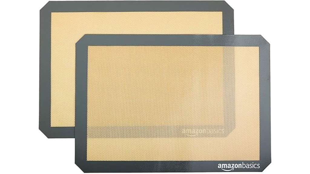 rectangular silicone baking mats two pack