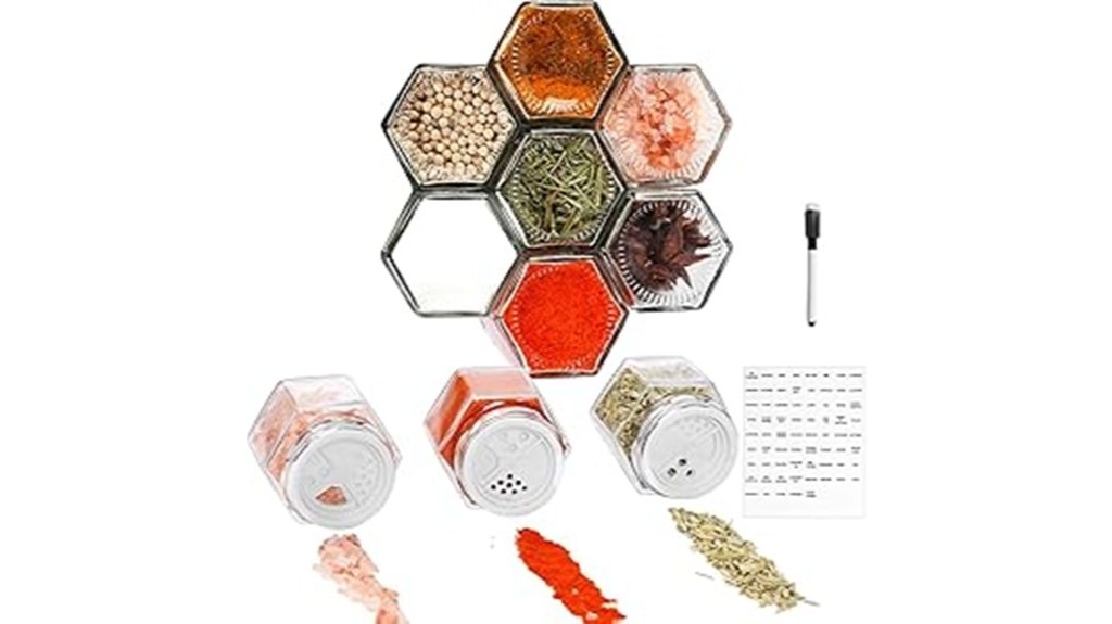 refrigerator mounted magnetic spice storage