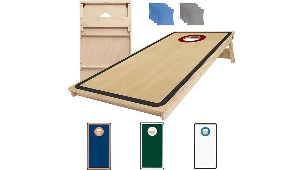 regulation size plywood cornhole board set