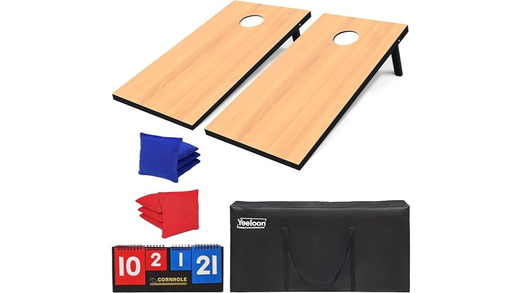 regulation sized cornhole game boards