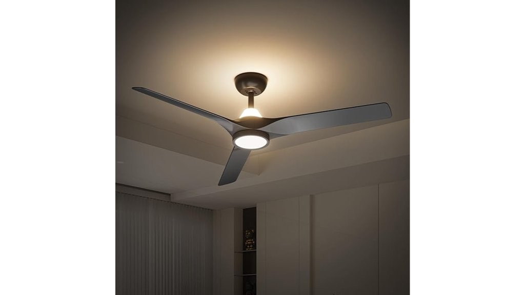 remote controlled black ceiling fans