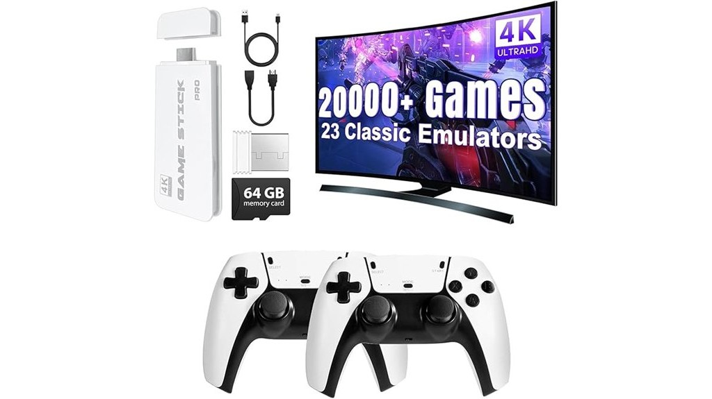 retro gaming console with 64gb