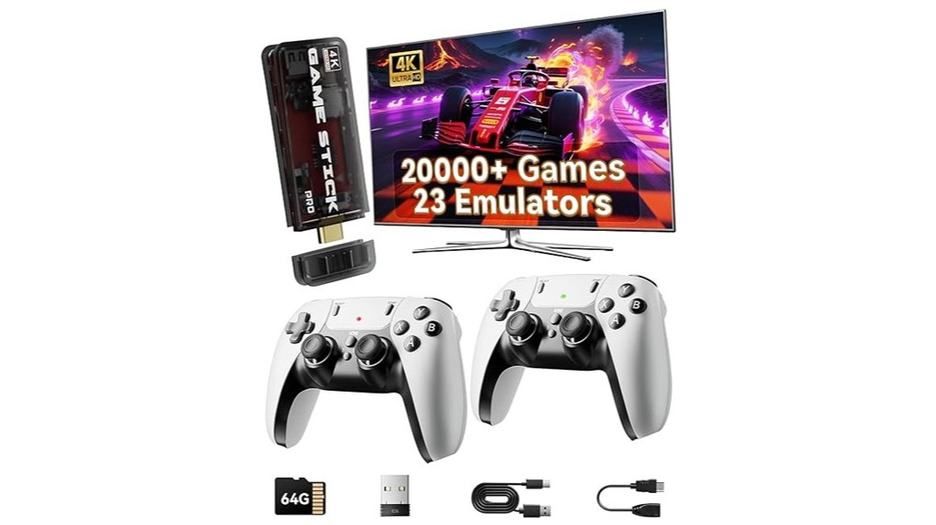 retro gaming console with extensive library