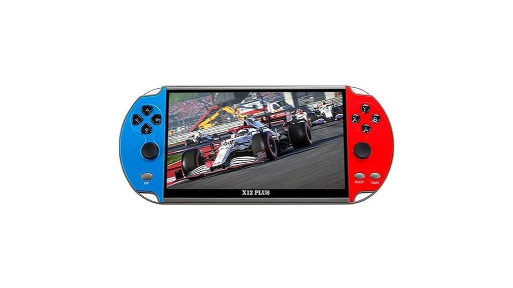 retro handheld gaming device with display