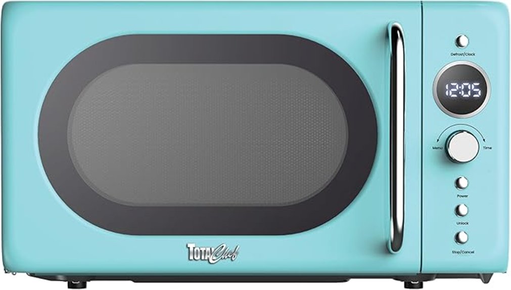 retro microwave oven with large capacity
