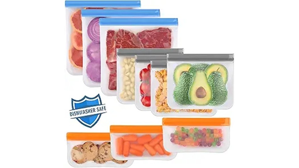 reusable dishwasher safe food storage bags