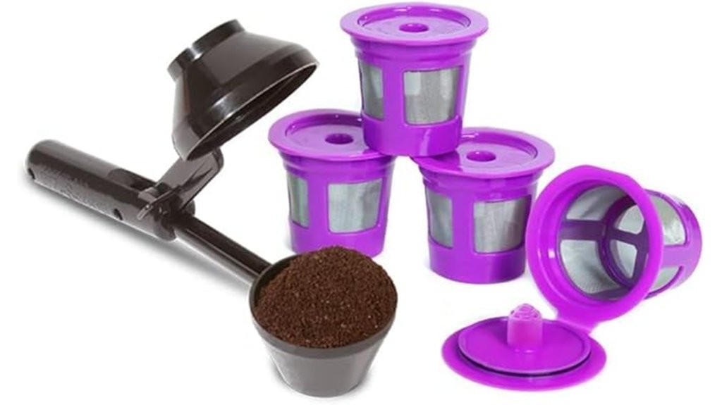 reusable filters and coffee scoop