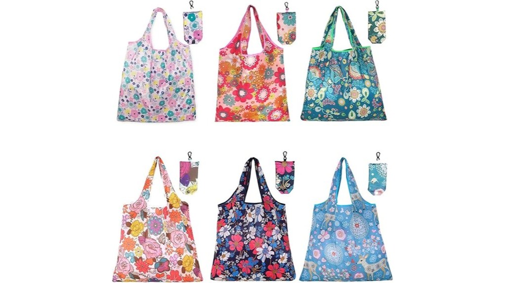 reusable foldable shopping grocery bags