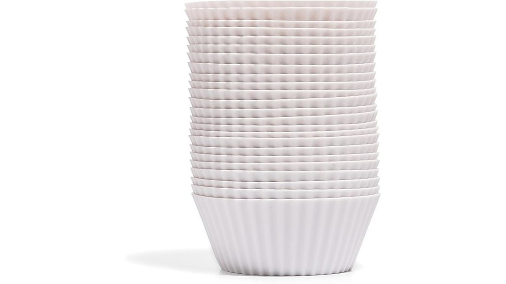 reusable silicone baking cups designer white