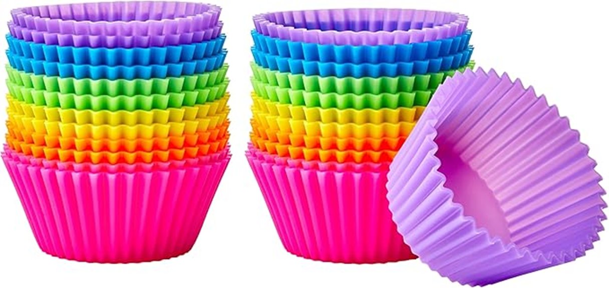 reusable silicone baking cups multi pack